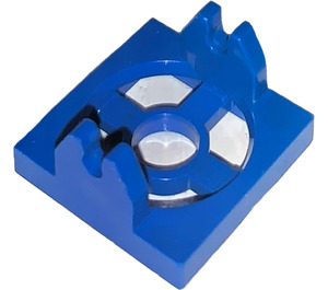 LEGO Blue Magnet Holder Tile 2 x 2 with Tall Arms and Shallow Notch (2609)