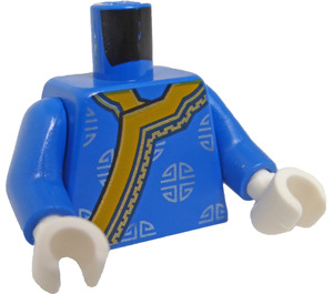 LEGO Blauw Man in Traditional Chinese Kleding Minifiguur Torso (973 / 76382)