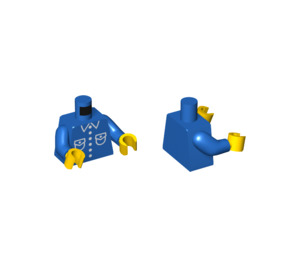 LEGO Blau Mann mit Blau Outfit Minifigur Torso (973 / 76382)