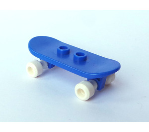 LEGO Azul Minifig Skateboard with Two White Wheels