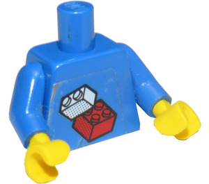 LEGO Blå Minifig Sport Torso, Fodbold World Team Fieldplayer (973)