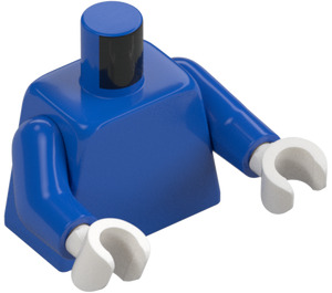 LEGO Blauw Minifiguur Torso Vlak met Blauw Armen en Wit Handen (73403 / 76382)