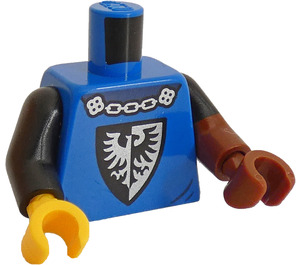 LEGO Blå Minifigur Kropp med Svart och Siver Falcon (973 / 84490)