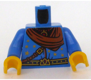 LEGO Blue Minifig Torso with Skirt with Gold Stars, Belt and Scarf (973)