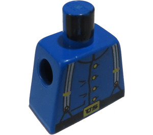 LEGO Blauw Minifiguur Torso zonder armen met Decoratie (973)