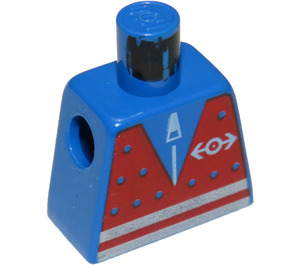 LEGO Azul Minifigura Torso sin brazos con Decoración (973)