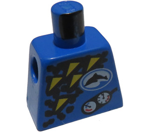 LEGO Blauw Minifiguur Torso zonder armen met Dolfijn logo en Gauges (973)