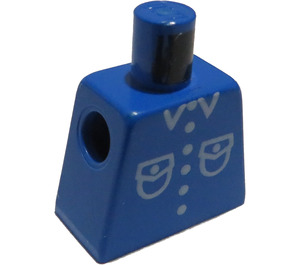 LEGO Sininen Pienoishahmo Vartalo ilman käsivarsia jossa Patch Pocket Kuvio (973)