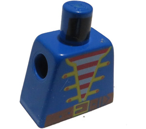 LEGO Blau Minifigur Torso ohne Arme mit Piraten Weste (973)