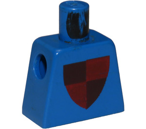 LEGO Bleu Minifigurine Torse sans bras avec Quartered Bouclier (973)