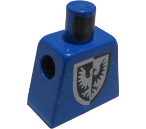 LEGO Blue Minifig Torso without Arms with Silver and black Eagle in shield (973)