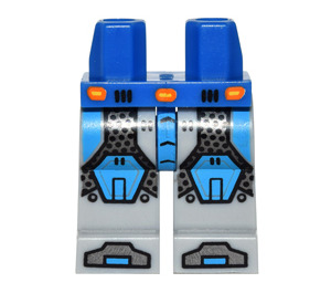 LEGO Modrá Minifigurka Boky a nohy s Brnění,  Hexagonal Knee Podložky (73200)