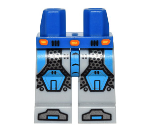 LEGO Blue Minifigure Hips and Legs with Armor,  Hexagonal Knee Pads (73200)