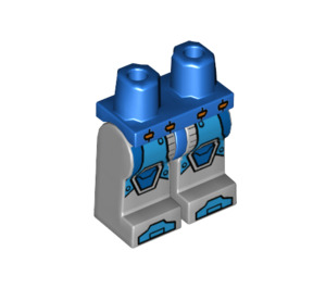LEGO Blå Minifigur Hofter og ben med Blå og Azur Rustning (3815 / 24147)