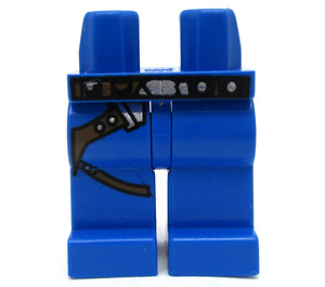 LEGO Blue Minifigure Hips and Legs with Gunbelt Pattern (48335 / 84418)