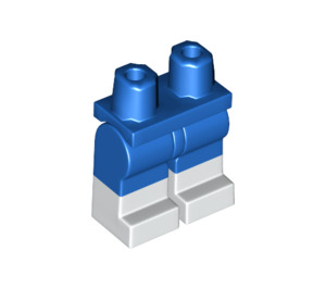 LEGO Blau Minifigure Hüften und Beine mit Weiß Boots (3815 / 21019)