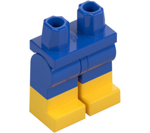 LEGO Blauw Minifiguur Heupen en benen met Geel Boots (21019 / 79690)