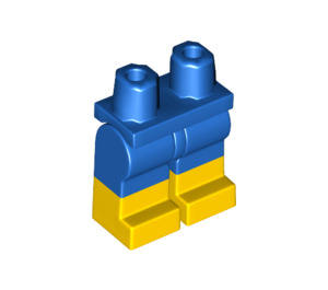 LEGO Blauw Minifigure Heupen en benen met Geel Boots (21019 / 79690)