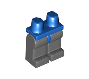 LEGO Blue Minifigure Hips with Dark Stone Gray Legs (73200 / 88584)