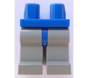 LEGO Blauw Minifigure Heupen met Light Grijs Poten (3815 / 73200)