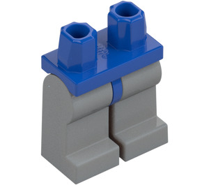 LEGO Blau Minifigur Hüften mit Medium Stone Grau Beine (73200 / 88584)