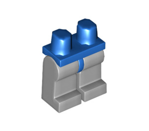 LEGO Blau Minifigure Hüften mit Medium Stone Grau Beine (73200 / 88584)