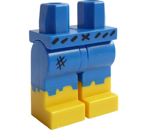 LEGO Azul Minifigura Piernas con Clothes en Rags destroyed Trouthers de Shipwreck (3815)