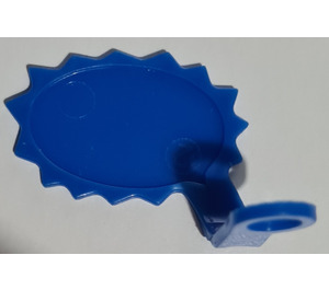 LEGO Blue Minifigure Speech Bubble - Spiked Edge (Right)