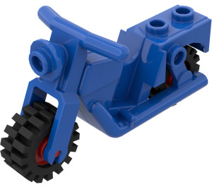 LEGO Bleu Moto Old Style avec rouge roues