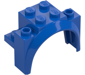 LEGO Blau Kotflügel Stein 2 x 4 x 2.3 mit Tall Rad Bogen (18974)