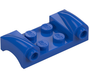 LEGO Blue Mudguard Plate 2 x 4 with Headlights and Curved Fenders (93590)