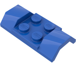 LEGO Blauw Spatbord Plaat 2 x 4 met Wiel Arches (3787)