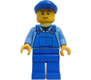 LEGO Blauw Overalls en Pet (City) minifiguur