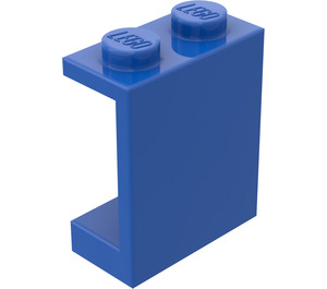 LEGO Blå Panel 1 x 2 x 2 uten sidestøtter, solide knotter (4864)