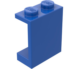 LEGO Blue Panel 1 x 2 x 2 without Side Supports, Solid Studs (4864)