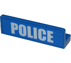 LEGO Blauw Paneel 1 x 4 met Afgeronde hoeken met Politie (Blauw Background) Sticker (15207)