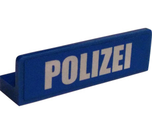 LEGO Blue Panel 1 x 4 with Rounded Corners with "Polizei" Sticker (15207)