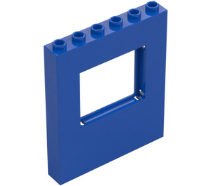 LEGO Blau Paneel 1 x 6 x 6 mit Fenster Ausschnitt (15627)