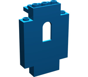 LEGO Blue Panel 2 x 5 x 6 with Window (4444)