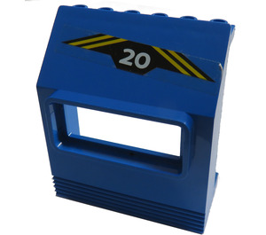 LEGO Bleu Panneau 3 x 6 x 6 avec Fenêtre avec "20" Autocollant (30288)