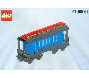 LEGO Bleu Passenger Wagon (blanc Boîte) 4186876