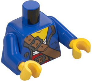 LEGO Blauw Piraat Kapitein Minifiguur Torso (973 / 76382)