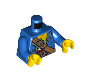 LEGO Blau Pirate Captain Minifig Torso (973 / 76382)