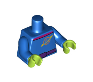 LEGO Blauw Pizza Planet Alien Minifig Torso (973 / 88585)