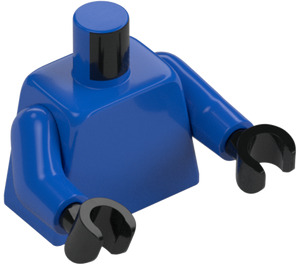 LEGO Blau Einfach Minifigur Torso mit Blau Arme und Schwarz Hände (973 / 76382)