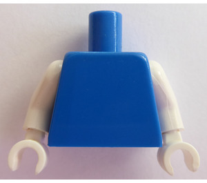 LEGO Blue Plain Minifig Torso with White Arms and White Hands (76382 / 88585)