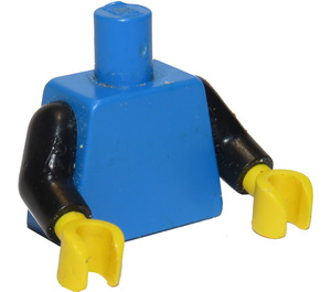 LEGO Bleu Plaine Torse avec Noir Bras et Jaune Mains (973 / 76382)