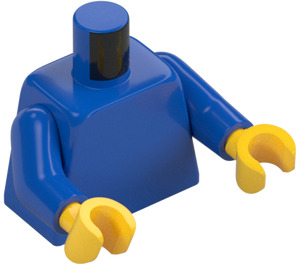 LEGO Blu Liscio Busto con Blu Braccia e Giallo Mani (973 / 76382)