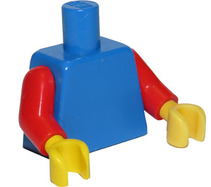 LEGO Blau Schmucklos Torso mit rot Arme und Gelb Hände (76382 / 88585)