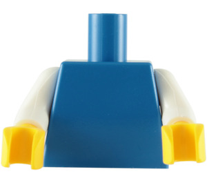 LEGO Blauw Vlak Torso met Wit Armen en Geel Handen (76382 / 88585)
